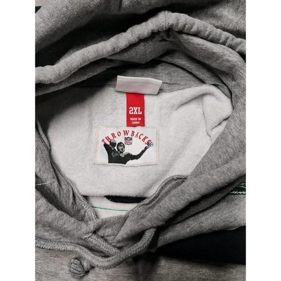 Philadelphia Eagles Mitchell & Ness Hoodie Mens 2XL Throwbacks Retro Logo NFL - Picture 6 of 9